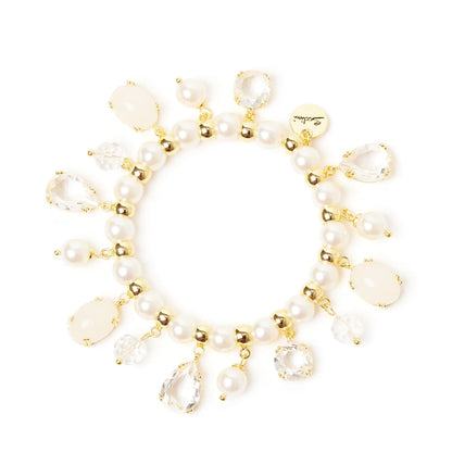 Bracciale elastico perle e pendenti Ninfa Sodini