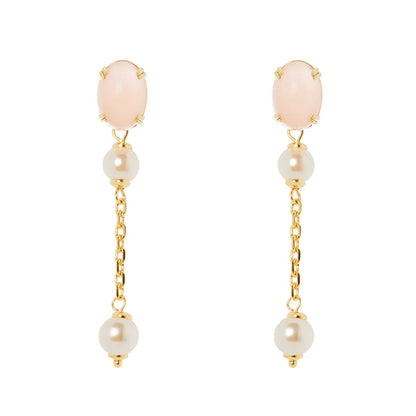 Orecchini catena perle cabochon Ninfa Sodini