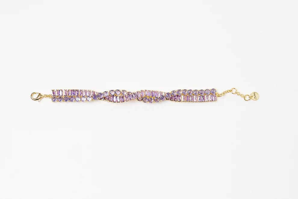 Bracciale a due fili di zirconi incrociati Serenissima Sodini