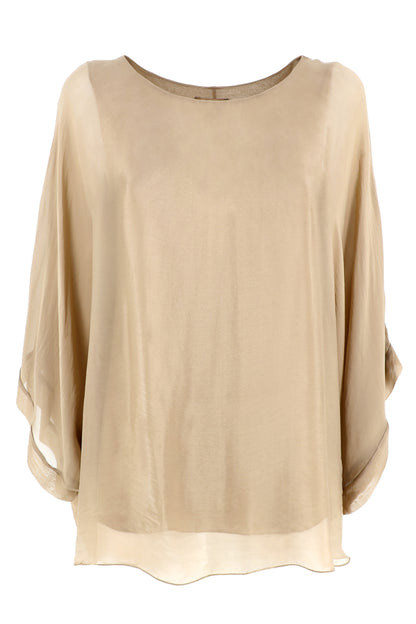Blusa in viscosa e seta Luce Karakorum