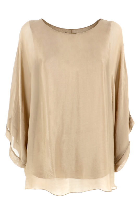 Blusa in viscosa e seta Luce Karakorum
