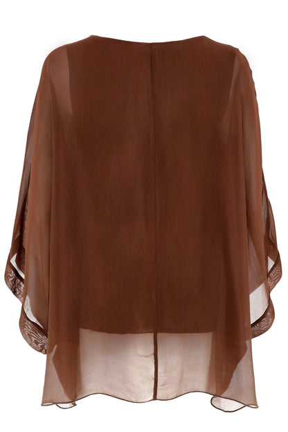 Blusa in viscosa e seta Luce Karakorum