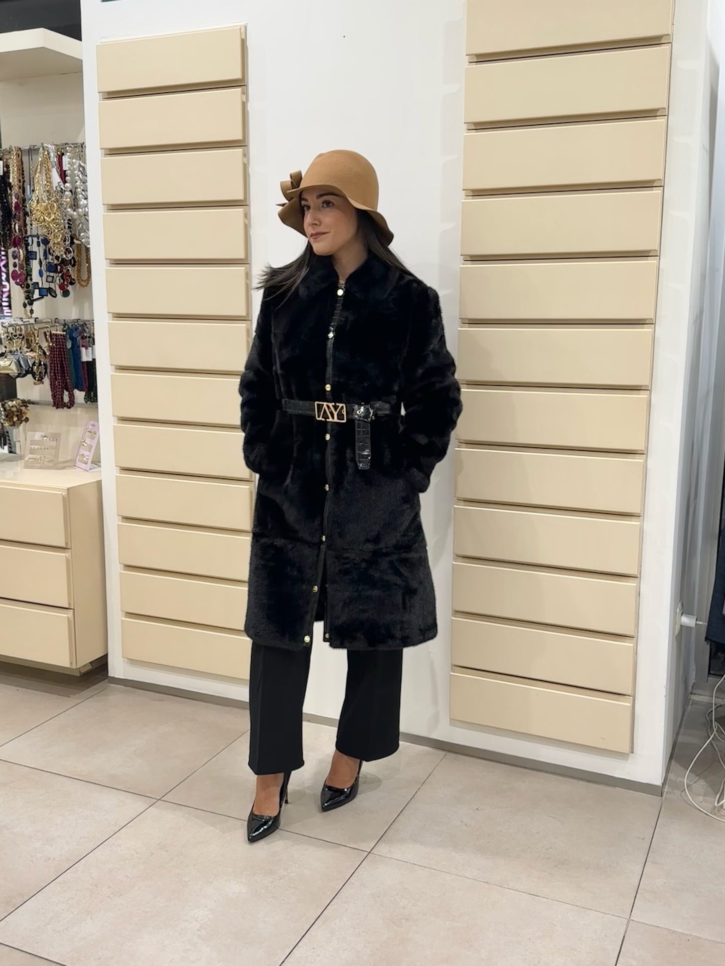 Giacca Lunga Ecopelliccia Ayfee