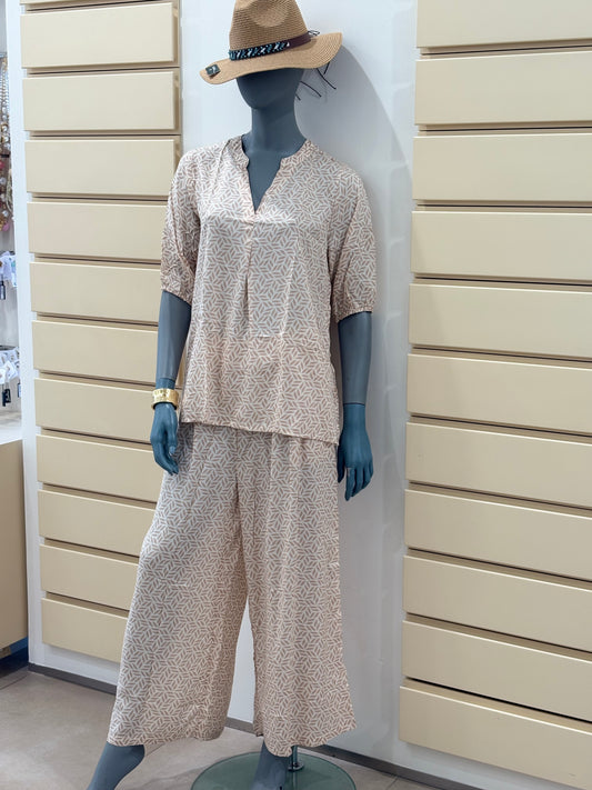 Completo Blusa e Pantaloni Geometric Ayfee