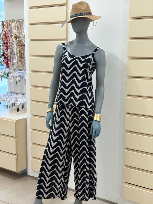 Completo Top e Pantaloni Black&White Ayfee