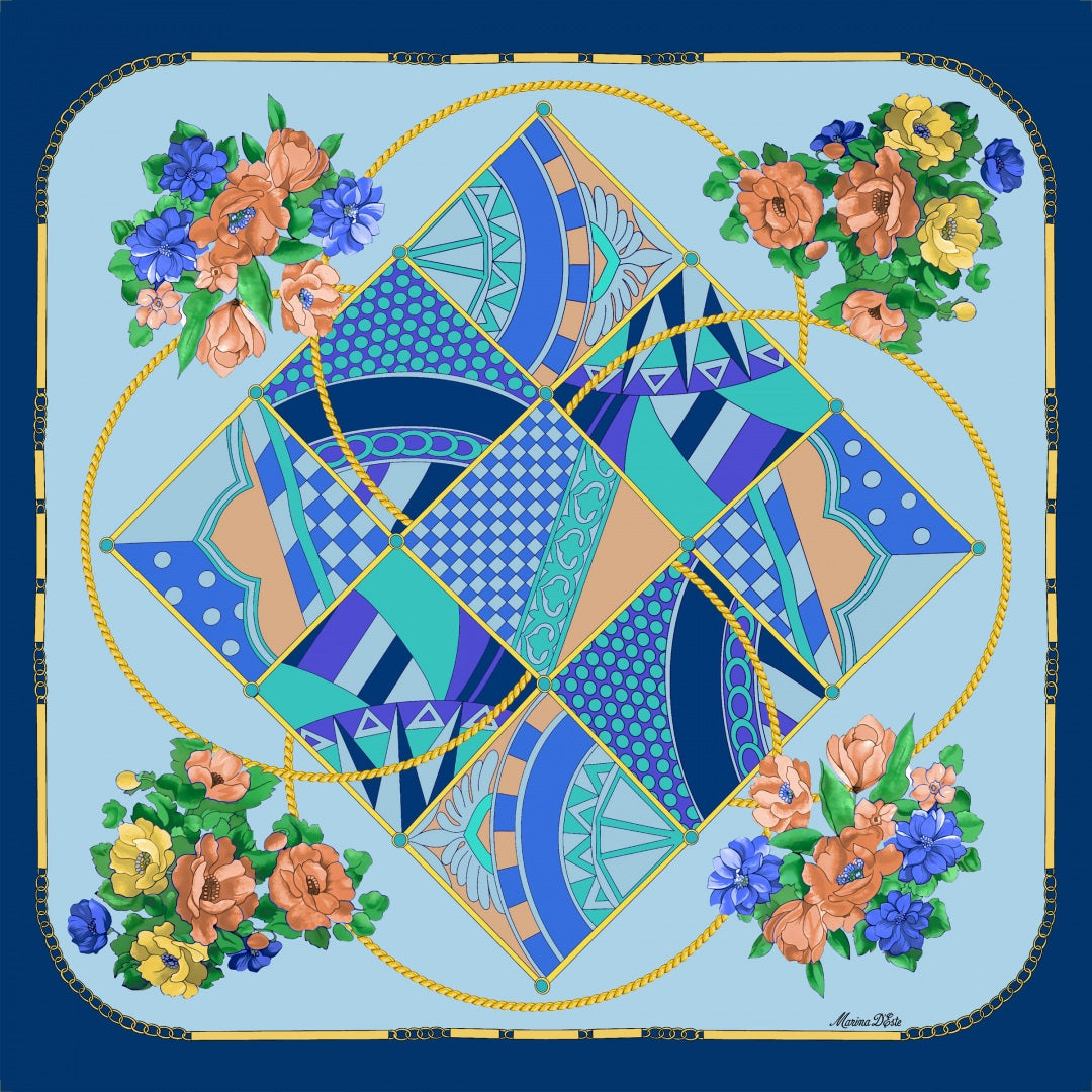 Foulard in seta Spazio armonioso Marina D'Este