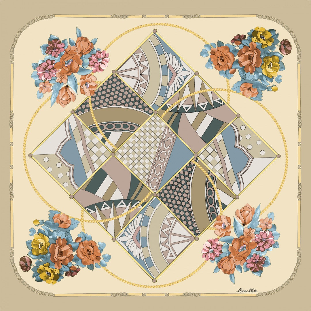 Foulard in seta Spazio armonioso Marina D'Este