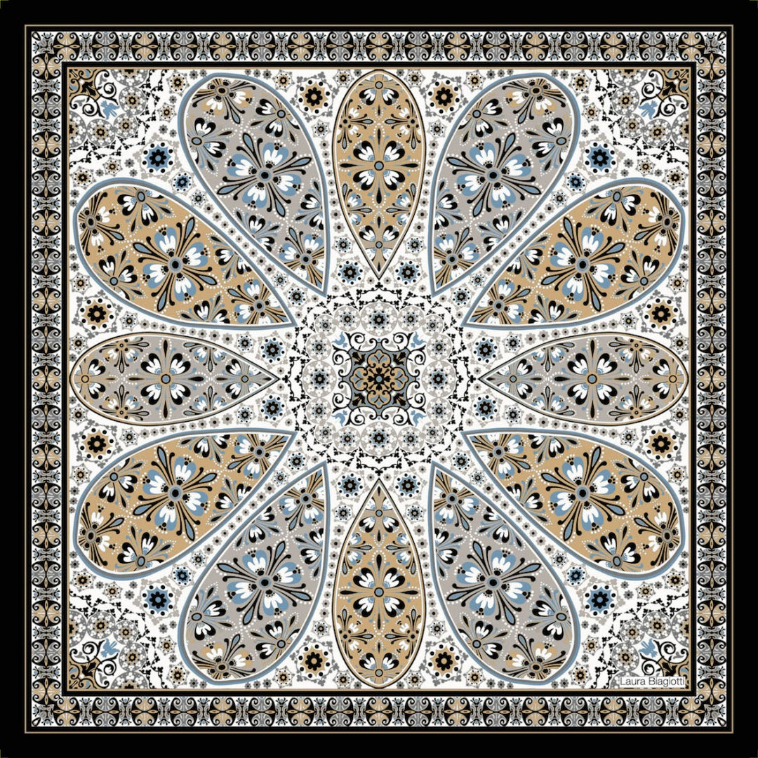 Foulard in seta Margherita caleidoscopica Laura Biagiotti