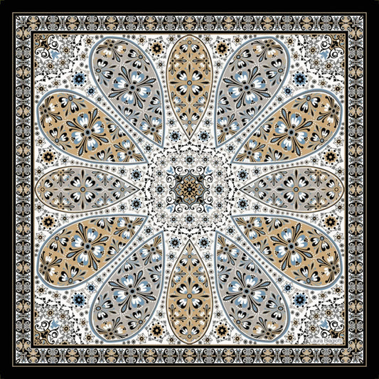 Foulard in seta Margherita caleidoscopica Laura Biagiotti