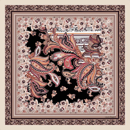 Foulard in seta Fantasmagorico cachemire Laura Biagiotti