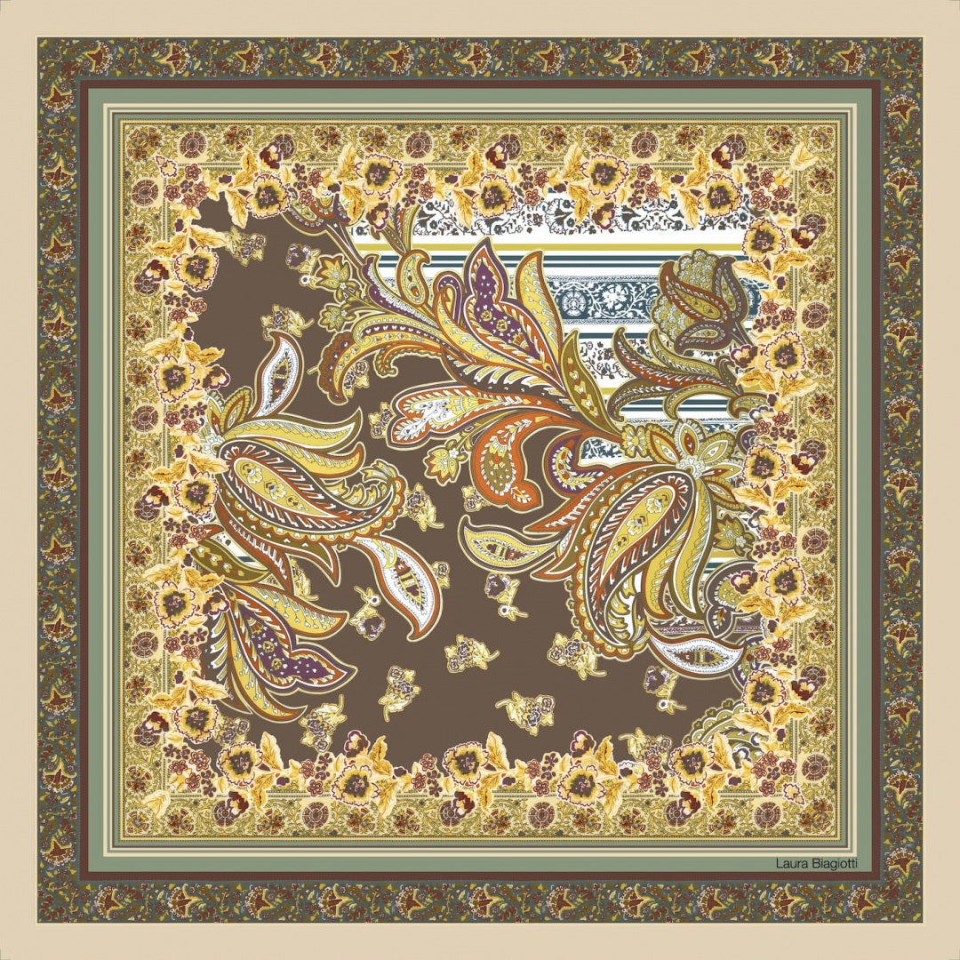 Foulard in seta Fantasmagorico cachemire Laura Biagiotti