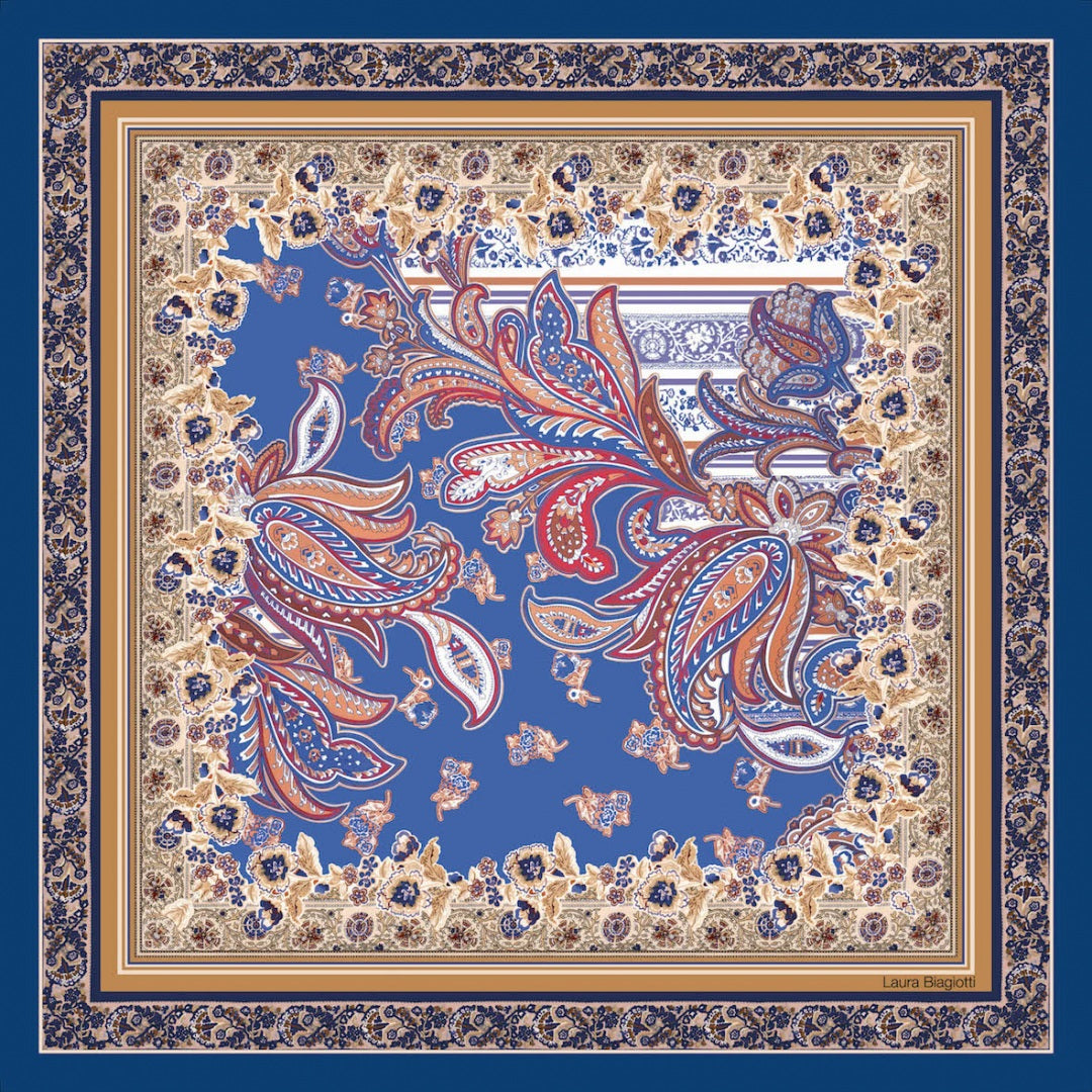 Foulard in seta Fantasmagorico cachemire Laura Biagiotti