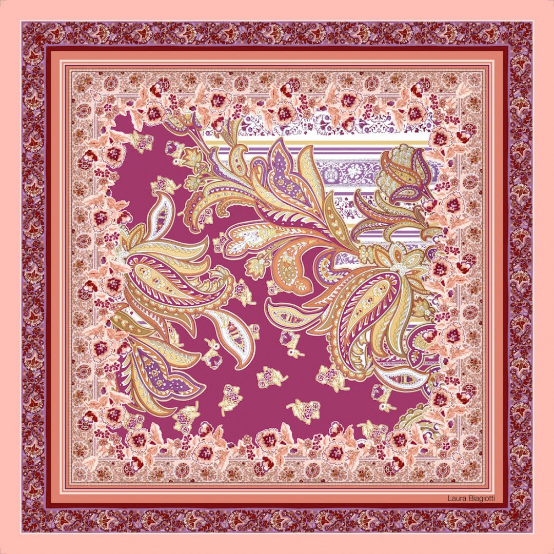 Foulard in seta Fantasmagorico cachemire Laura Biagiotti