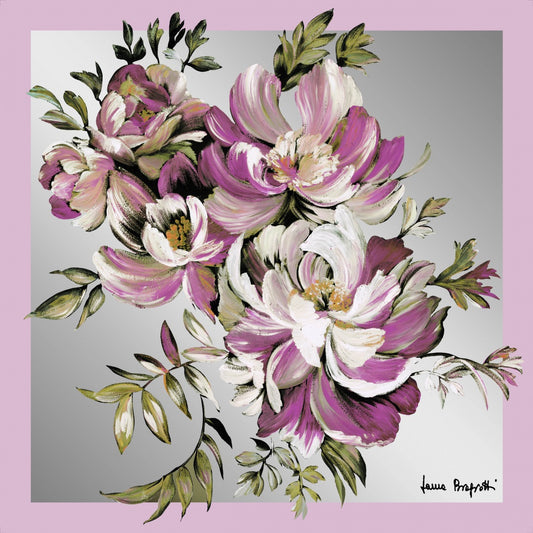 Foulard Seta Fiori Dipinti Laura Biagiotti