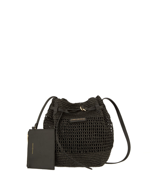 Borsa secchiello in rafia S8005 Alessia Massimo