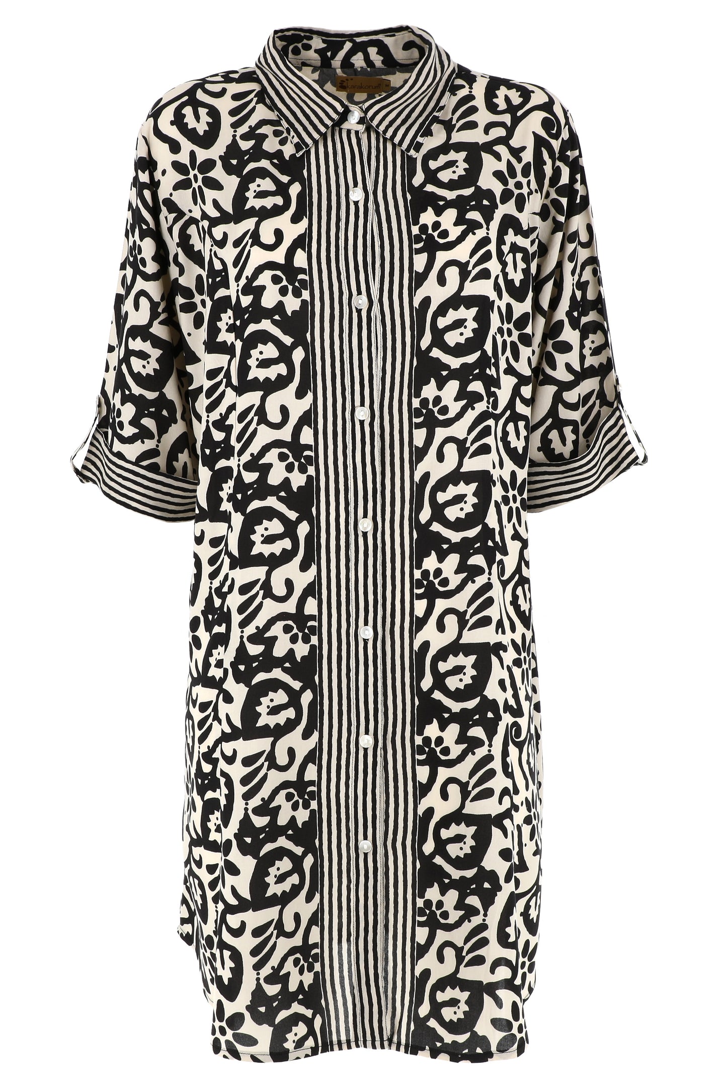 Vestito camicia in rayon Allegoria Karakorum