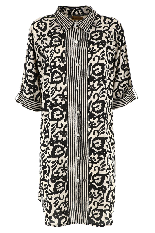 Vestito camicia in rayon Allegoria Karakorum
