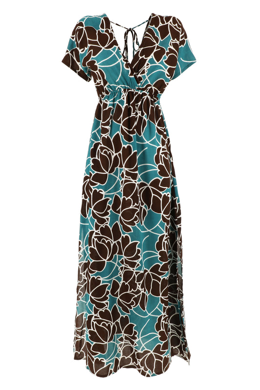 Vestito lungo in rayon Shandra Karakorum
