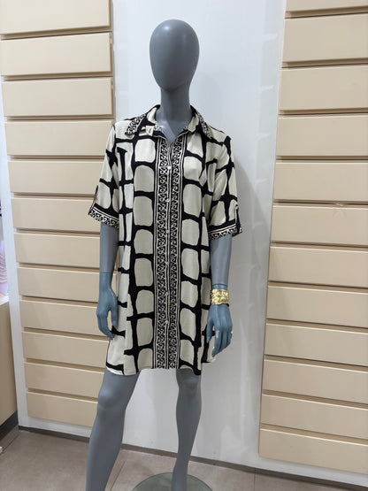 Vestito camicia in rayon Dida Karakorum