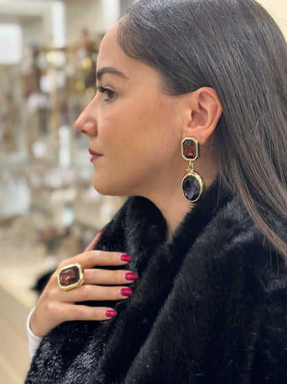 Anello Burgundy Nefertiti Dolman