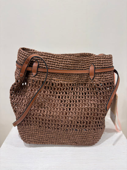 Borsa secchiello in rafia S8005 Alessia Massimo