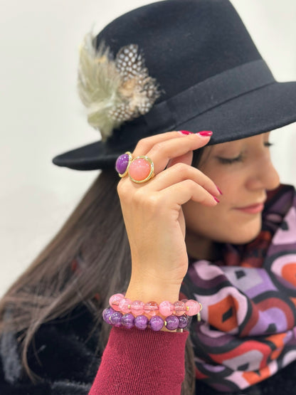 Bracciale elastico a grandi boule Ester Sodini