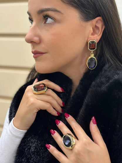 Anello Burgundy Nefertiti Dolman